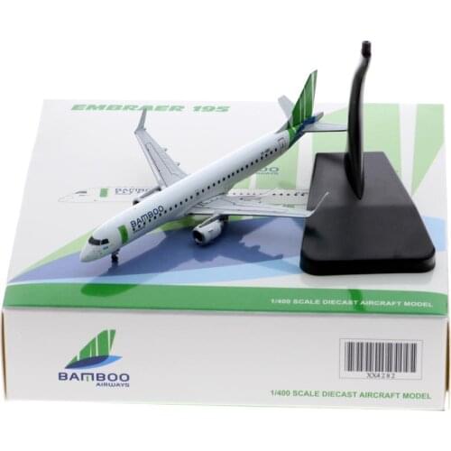 1:400 Alloy Collectible Plane Gift JC Wings XX4282 Bamboo Airways Embraer 190-200LR Diecast Aircarft Jet Model OY-GDC With Stand