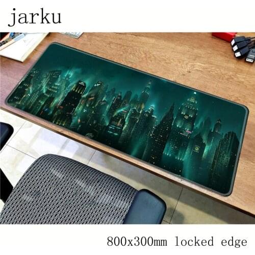 Bioshock pad mouse computador gamer mause pad 800x300X2MM padmouse big locked edge mousepad ergonomic gadget office desk mats