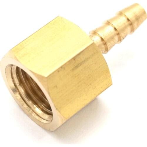 1/4" NPT Female x 3/16" Hose Barb Tail Brass Fuel Fitting Connector Adapter