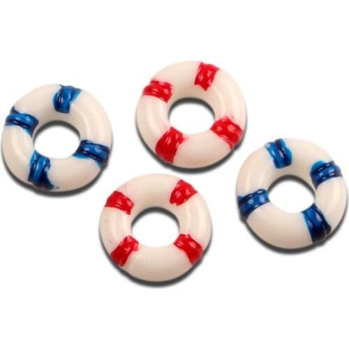 20Pcs 15/26mm Mixed Cute Resin Lifebuoy Cabochon Flatback Decoration Crafts Embellishments For Scrapbooking Diy Accessories