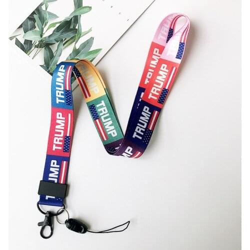 Donald Trump For President 2020 Republican Piercing Fashion Brooch Lanyard Keychains Neck straps