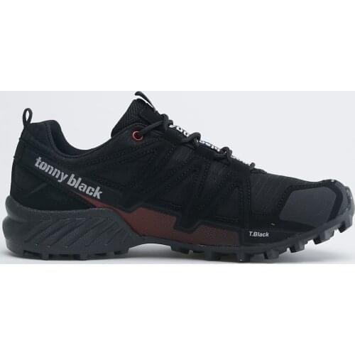 Male black Sneaker TONNY black walking shoes running and casual sport Trekking shoes sturdy and flexible all seasons useful