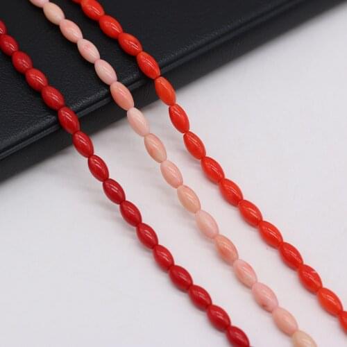 Natural Coral Beads Cylinder Shape Coral Loose Beads Necklace Accessories Charms for Jewelry Making Bracelet Earrings Gift