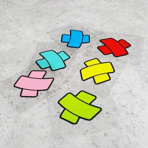 NO.S010 Bright Color Mini Band-aid Shape Scratches Car Stickers Decals Reflective Motorcycle Helmet Stickers