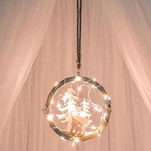 2021 New Creative Elk Pendant Hanging Christmas Tree Decoration Holiday Gift Supplies Bedroom Home Furnishing Hanging Lighting