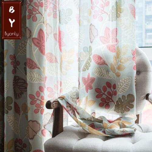 Modern Garden American-Style Village Printed Curtains for Living Dining Room Bedroom