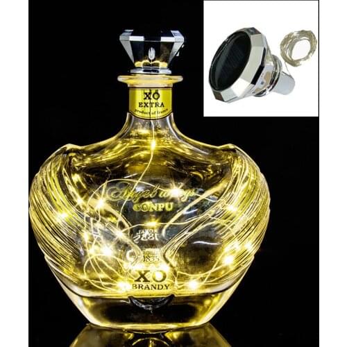 1M Solar Led Diamond Cork Fairy Light Outdoor Garden Bottle String Lights Garland Copper Wire LED Wedding Christmas Decoration