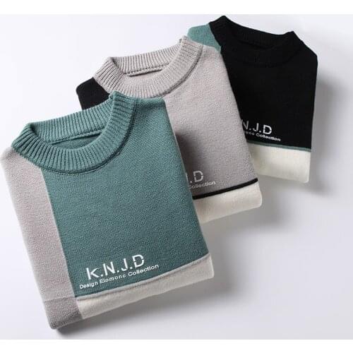 BALDAUREN Spring And Autumn Young Mens Harajuku Sweater Pullover All-Match Plus Cashmere Sweater Fashion Mens Sweater
