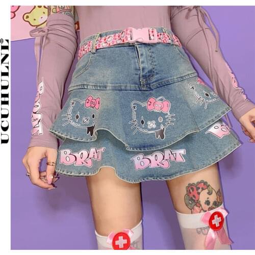 UCUHULNL Denim Skirts For Women