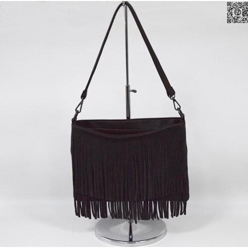 POSSESS BRAND, woman soft bag with fringer