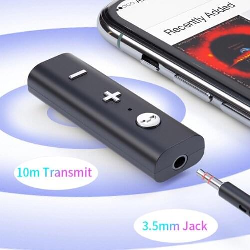 1PC Mini Bluetooth 5.0 Receiver Portable Wireless Audio Adapter with 3.5mm Aux for Music Home System Speaker Audio Car Kit