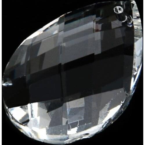 1pc Grid Clear Chandelier Glass Lamp Prisms Parts Hanging Drops Pendants 38mm