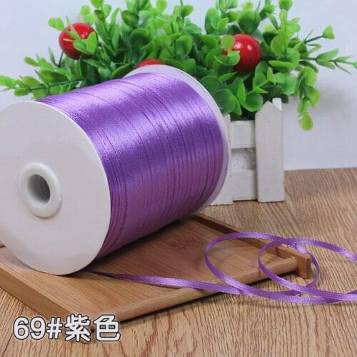 11 yards/lot) 3mm Purple Silk Satin Ribbon Christmas gift packaging ribbons Wedding Party Decoration DIY Scrapbooking Supplies