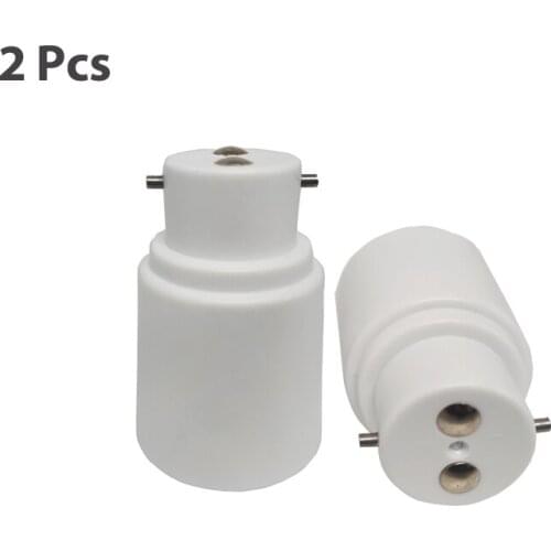 2 Piece B22 to E26/E27 Adapter BC B22 To Edison Screw ES E27 Light Socket PBT Fireproof Material Lamp Holder Converter
