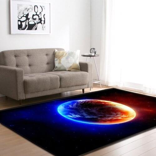 3D Universe Planets Rug Living Room Carpet Boys Room Decoration Mat Baby Crawling Area Rugs Anti-slip Soft Bedroom Carpets