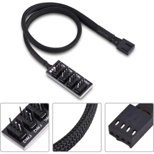 4-Pin Computer CPU/Case Fan Power Multi Splitter Connector Cable Adapter