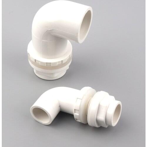 5pcs 20/25mm Water Intake/Outlet 90 Degrees Elbow Joint Aquarium Fish Tank Aquaculture Water Tank Pool Inlet Drainage Connector