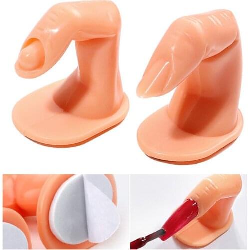 5pcs Plastic Practice Fake Finger 3D Nail Art Model Finger Tool Adjustable DIY Acrylic UV Gel Manicure Tools For Training Set