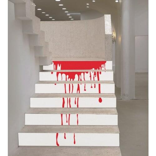 6pcs/set 3D Stairway Decals Blood Riser Sticker Stair Decals Staircase Mural