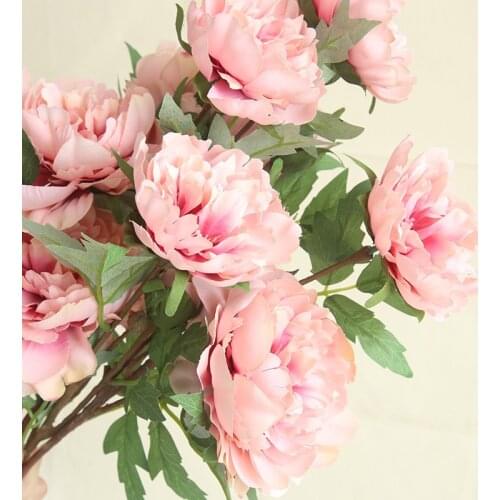 6pcs/lot Single branch peony Chinese artificial flower manufacturer home decoration wedding holding flower road lead wall