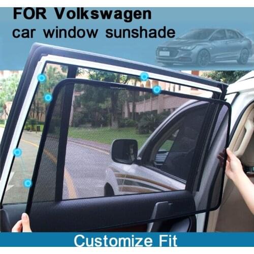 7pcs High-end custom For Volkswagen Tiguan 2013-2018 card type magnetic car curtain sun shade car window shade car styling