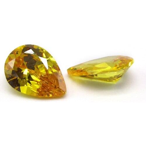 8x10mm Pick Colors Wholesale Pear Shaped Loose Cubic Zirconia AAAAA+ CZ Stone Black Purple Green