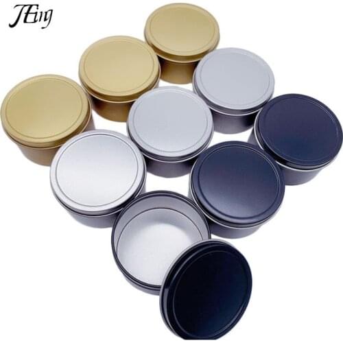 DIY Candle Jars With Lid Bulk Round Candle Container Tins Empty Storage Box