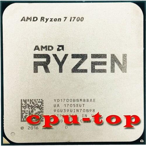 Free Shipping AMD Ryzen 7 1700 R7 1700 3.0 GHz Eight-Core Sixteen-Thread CPU Processor 65W YD1700BBM88AE Socket AM4
