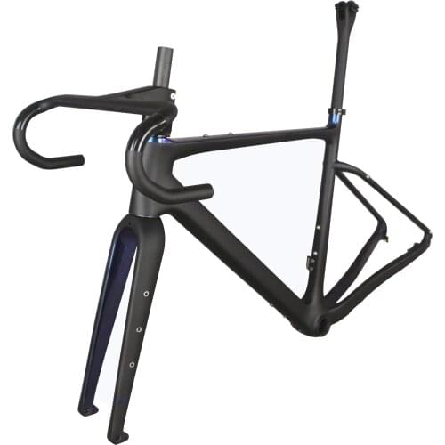 Chameleon Black Paint Disc Brake Cyclocrossy Frame GR044 Di2 And Mechanical Compatible