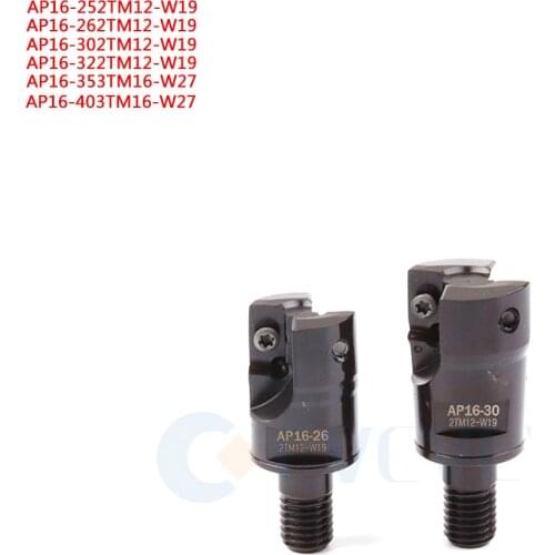 1Pcs AP16-252TM12-W19 AP16 CNC Milling Cutter Head For Lathe + 10Pcs APMT1604 APKT Machine Tool Carbide Blade Thread Tight Seam