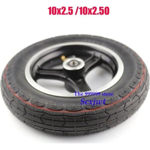 Good quality 10x2.125 tire and aluminum alloy wheel hub are suitable for electric scooter balancing car
