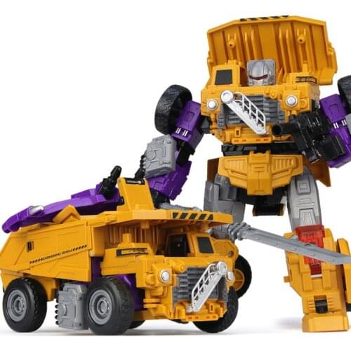 6 IN 1 Transformation Robots toys Cool KO GT Devastator Action Figures Robot Excavator Scraper Crane Combiner Toys Gift For Kid