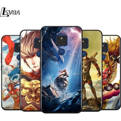 Chinese myth Wukong for Motorola G9 G8 G E7 E6 One Play Marco Hyper Fusion Stylus Power Edge Plus Black Phone Case