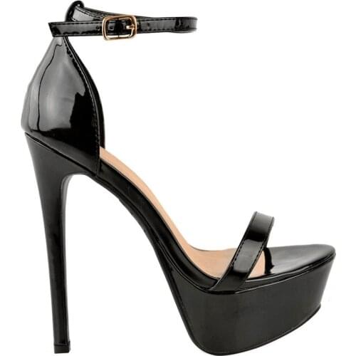 LOSLANDIFEN Newest Women Sandals Sexy Open Toes 14cm Supper High Heels Platform Party Wedding Shoes Plus Size