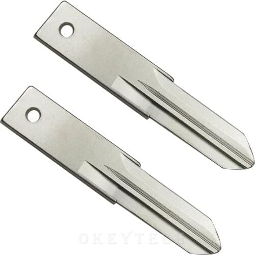 OkeyTech 10pcs/lot Car Key Blank VAC102 Remote Uncut Blade For Renault Key Blank Replacement Flip Folding Remote Key Blade Blank