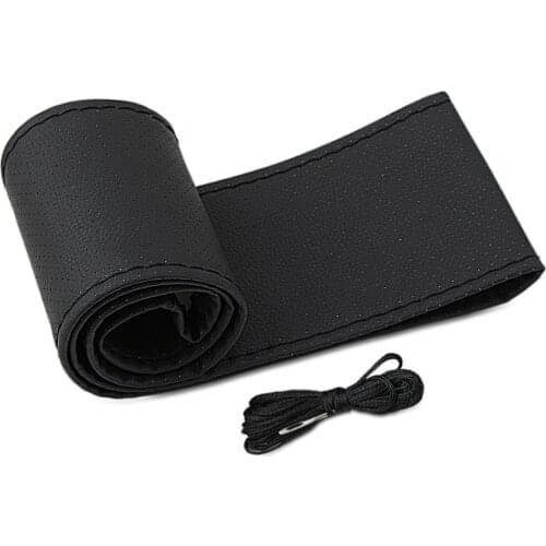 DIY Car Steering Wheel Covers soft Leather braid for HYUNDAI IX35 Solaris Elantra Skoda Opel Mokka kia sportage audi a4 b8 volvo