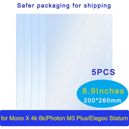 5PCS FEP Film for ANYCUBIC Photon Mono X For Elegoo Saturn Printer Parts 8.9 Inches UV Resin 3D Printers 0.15mm Release Films