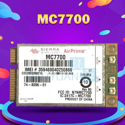 Hot 3G WLAN CARD for Sierra MC7700 GOBI4000 Mini PCI-e 3G HSPA 100MB LTE Wireless WWAN WLAN Card GPS