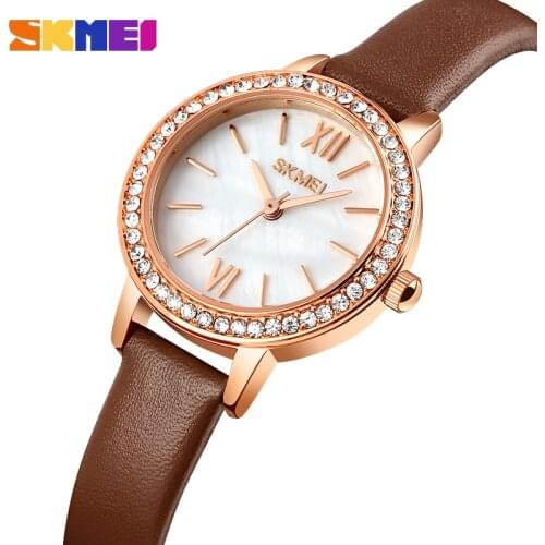 SKMEI Small Quartz Watches For Women Fashion Diamond Women Wristwatches Wedding Party Daily Ladies Girls Watch reloj mujer 1711