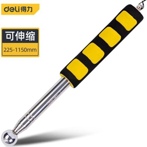 Deli 115cm Telescopic Inspection Hollowing Hammer Wall Gently Tapping Tools Sound Detection Inspection Thickened Telescopic