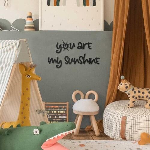 YOU ARE MY SUNSHİNE METAL WALL DECORATION DECOR STYLISH DESIGN ART LUXURY GOOD QUALITY BOARD WORDS
