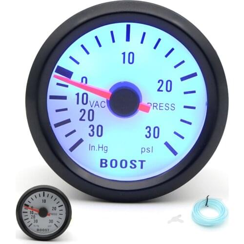 Universal 52mm Bar Blue Led Light Pressure Turbo Boost Gauge Meter DC 12V Car Interior Accessories Car Tachometer Dropshipping