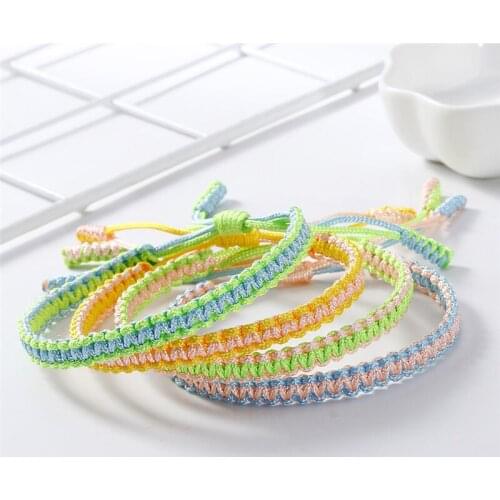 Handmade Knots Rope Bracelet Lucky Tibetan Buddhist Braided Bracelets Bangles For Women Men Adjustable Jewelry the Best Friends