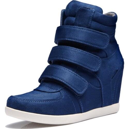 OLOMLB Womens High Hidden Wedge Heels Sneakers Casual Creepers Sport Trainer Shoes Warm Ankle Boots New Spring&Winter Syle F76