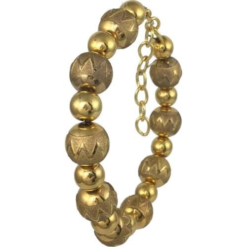 Bracelet 24k Gold-Painted Glass Beaded Handmade Woman Fashion Jewelry Made In Turkey