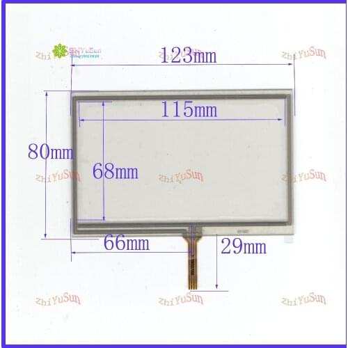 ZhiYuSun 051007 123mm*80mm 5.1inch 4 line touch screen panel 123*80 Sensor glass Compabible for GPS CAR