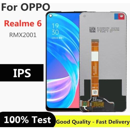 6.5" For OPPO realme 6 RMX2001 LCD Display Touch Screen Digitizer Assembly Replacement For Oppo Realme 6 LCD