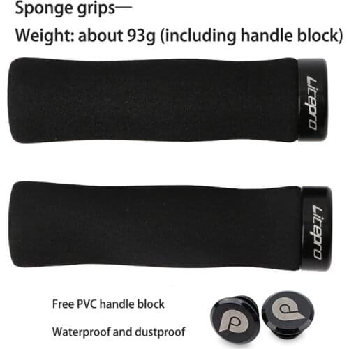 1pair Universal Bicycle Motorcycle Handle Bar Foam Sponge Grip Cover Non-slip Soft Handlebar Unilateral lock Bike Bar