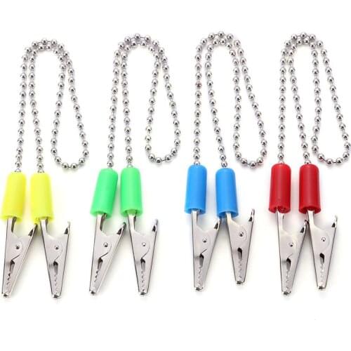 1pc Napkin Holder Dental Lab Bib Crocodile Clip Flexible Steel Metal Ball Chain Dentist Supplies Dental Tools Random Color