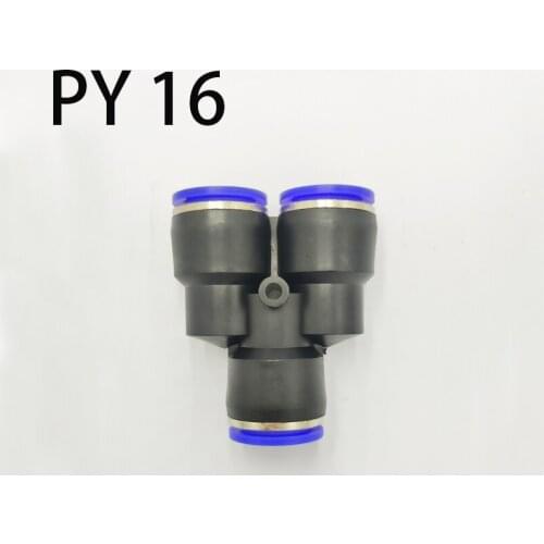 10PCS PY 16 Pneumatic fitting connector Y type 3-way tee quick push in joint
